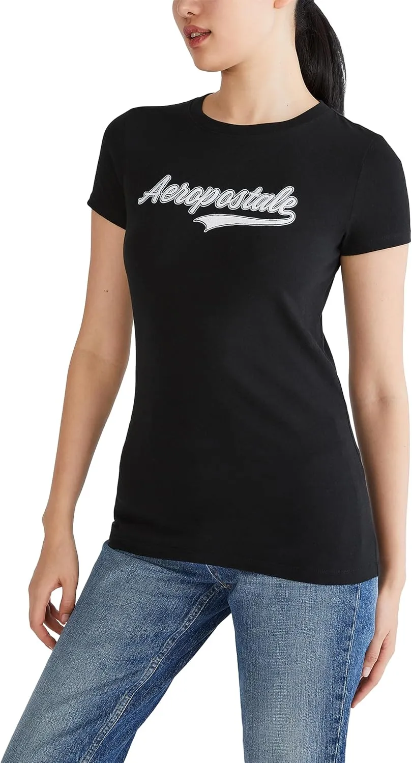 AEROPOSTALE Women's Script Short Sleeve Graphic Tee