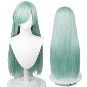 Alacos Long Green Anime Costumes Halloween Wig for the Seven Deadly Sins Elizabeth Liones  Cap