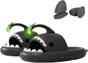 Angler Fish Shark Slides, Lantern Fish Shark Slides, Glow in the Dark Cloud Angler Fish Slides, Super Soft