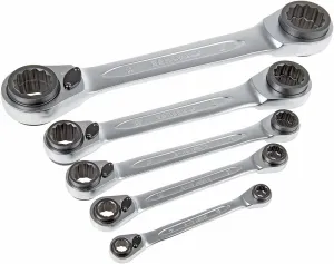 Bahco BAHS4RM5T 8-36 mm Reversible Ratchet Spanner (Set of 5)
