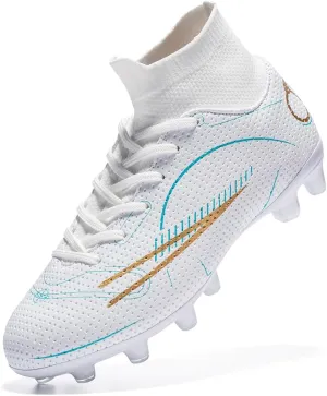 breooes Boys Soccer Cleats Kids Footaball Cleats Outdoor Trainning Soccer Shoes Athletic Girls Football Shoes