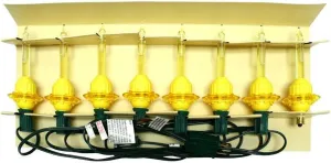 Christopher Radko 43296-7 Light Green Wire Yellow Bubble Light Set