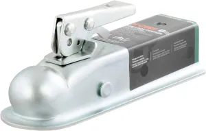 CURT 25153 Straight Tongue Trailer Coupler for 2-Inch Channel, 2-In Hitch Ball, 3,500 lbs