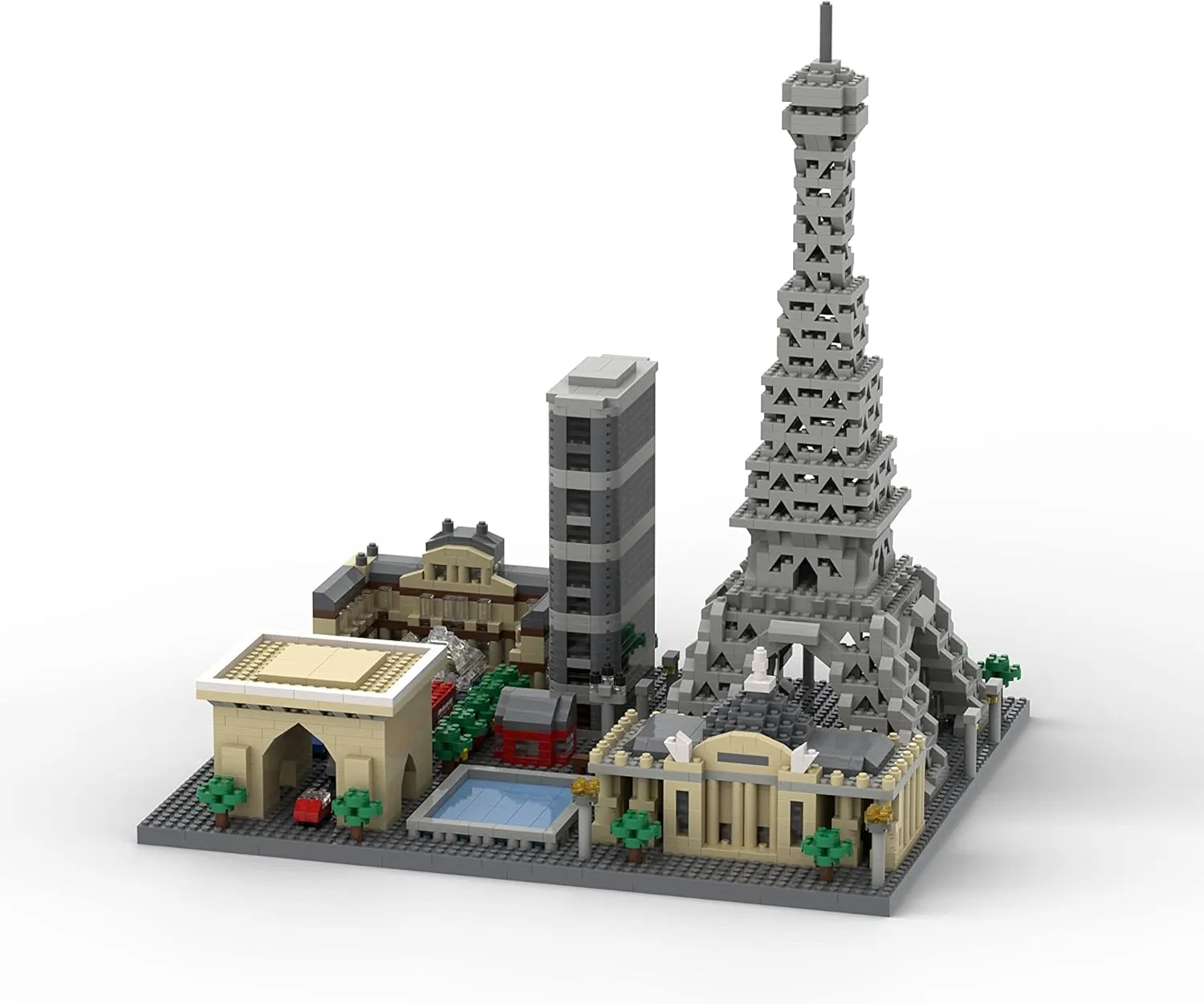 dOvOb Architecture Paris Skyline Micro Mini Blocks Building Set, 2324 Pieces Bricks,3D Puzzle Collection Model Kit, Office Home Decor as Gift for Adults or Kids