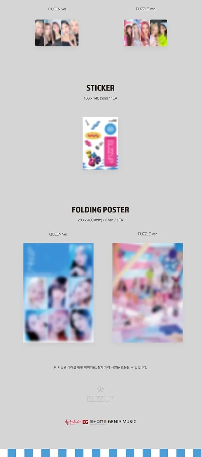 EL7Z UP 7 UP 1st Mini Album Contents Photocard Sticker Tracking Sealed ELZZ UP (Standard Puzzle Version)
