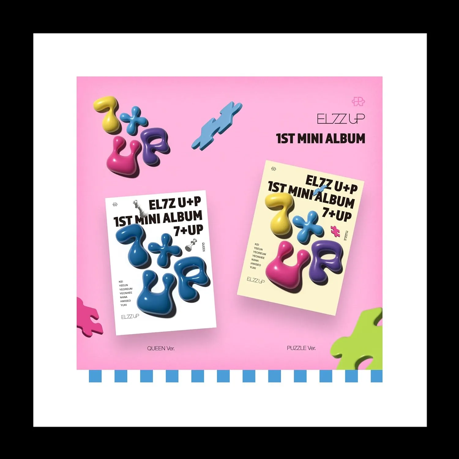 EL7Z UP 7 UP 1st Mini Album Contents Photocard Sticker Tracking Sealed ELZZ UP (Standard Puzzle Version)