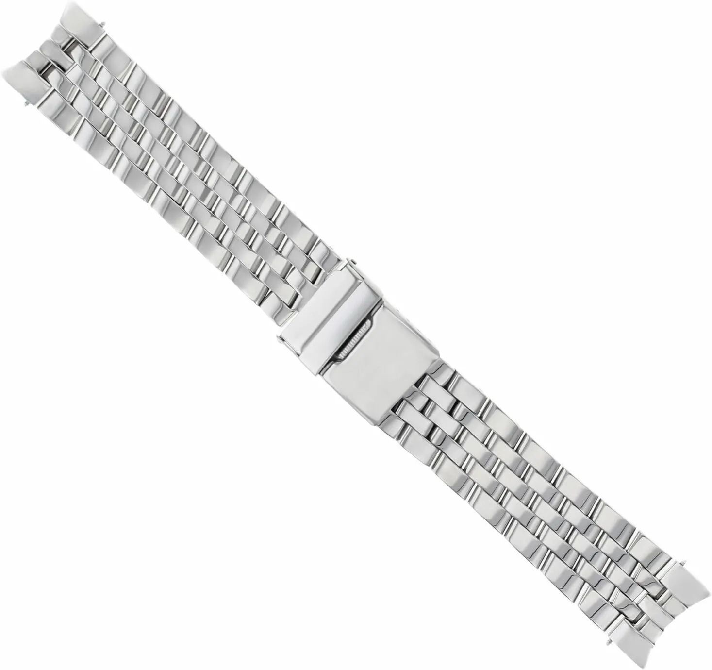 Ewatchparts 22mm Watch Band Compatible With Breitling Navitimer Crosswind Chronomat 5 Link Shiny Center Stainless Steel