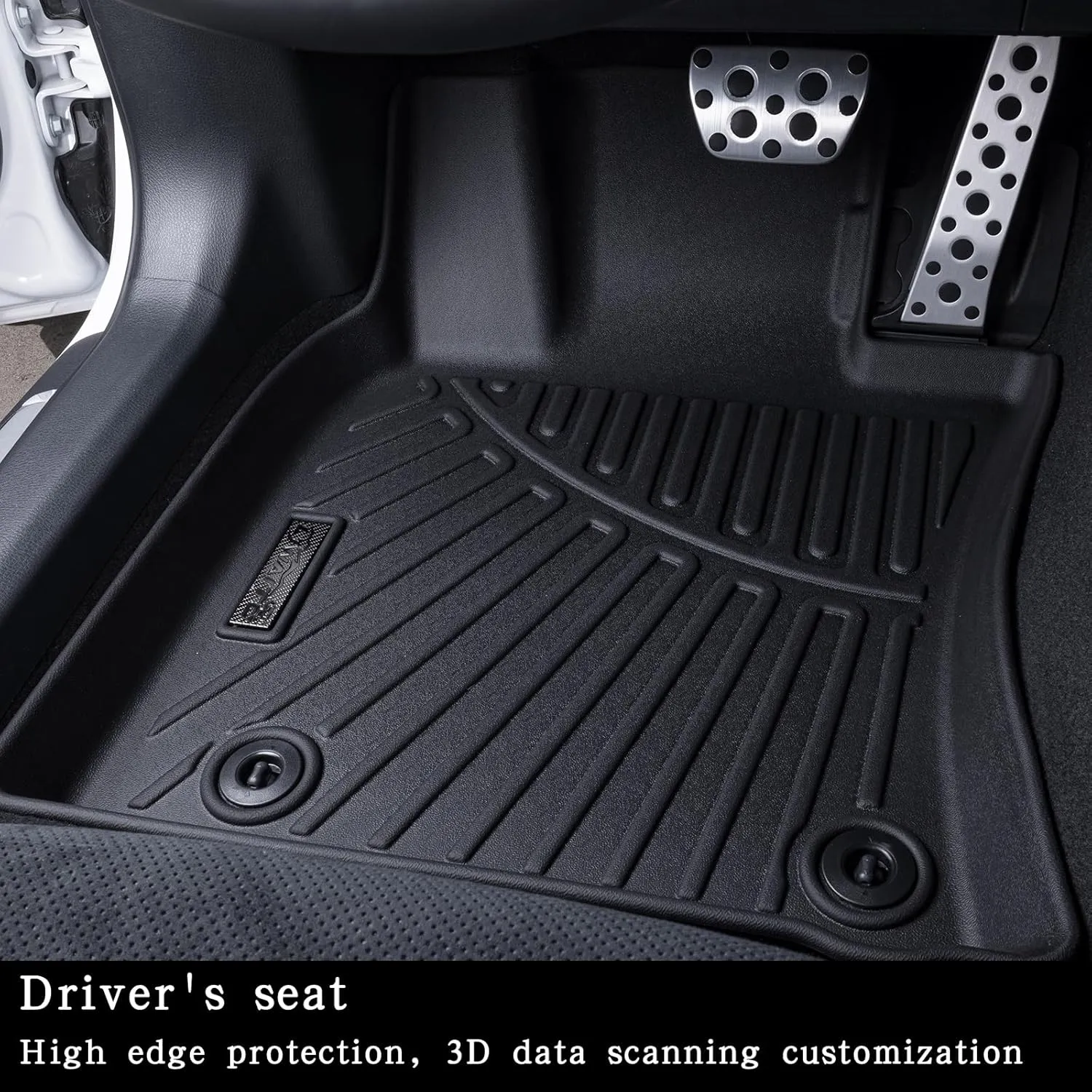 Floor Mats & Large Trunk Bed Mat for 2022 2023 2024 2025 Hyundai Santa Cruz Pickup,TPE All Weather Protection Car Floor Liners with Duty Bed Mat Odorless Anti-Slip Waterproof Accessories