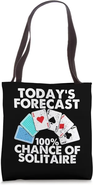 Funny Solitaire Art For Men Women Card Game Solitaire Player Tote Bag
