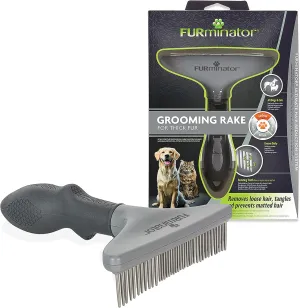 FURminator Grooming Rake for Cats and Dogs