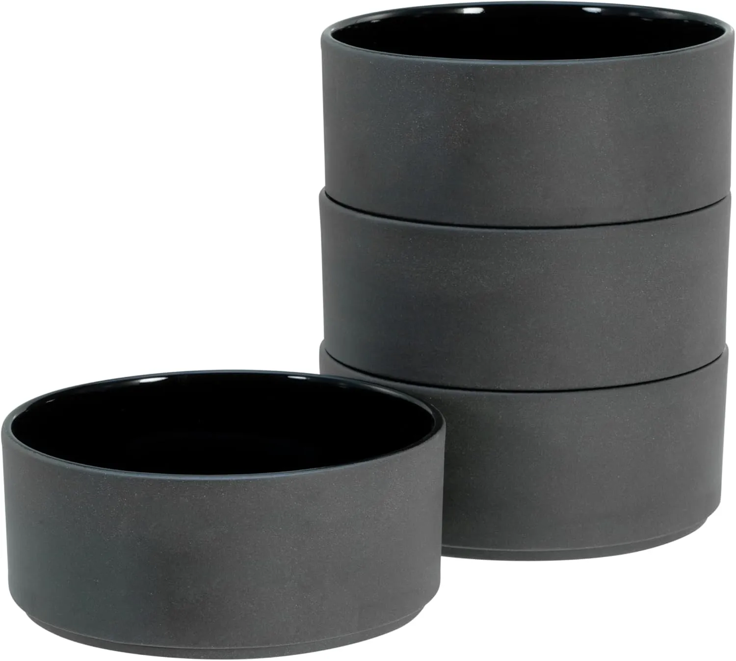 Futuro Series 21664, 4-Piece Crockery Set, Stoneware Bowls, Dishwasher and Microwave Safe, Made in Portugal