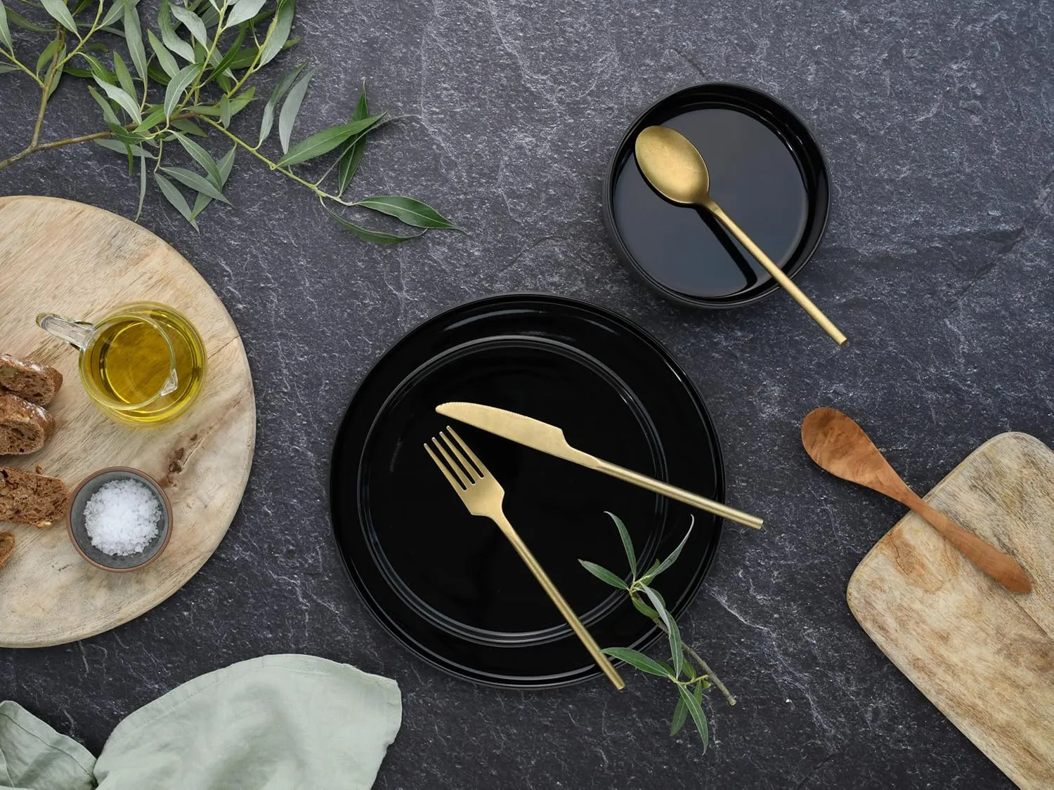 Futuro Series 21664, 4-Piece Crockery Set, Stoneware Bowls, Dishwasher and Microwave Safe, Made in Portugal