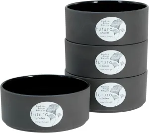 Futuro Series 21664, 4-Piece Crockery Set, Stoneware Bowls, Dishwasher and Microwave Safe, Made in Portugal