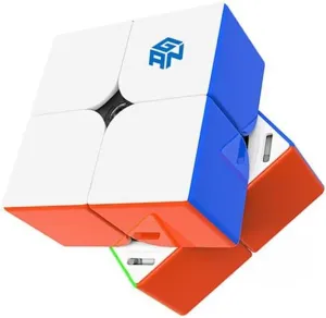 GAN 249 V2 2x2 Speed Cube Stickerless Mini Magic Cube Puzzle Toy