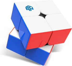 GAN 251 M Air, 2x2 Magnetic Speed Cube Stickerless 251 Mini Cube Puzzle Toy for Beginner(Frosted Surface Primary Internal)