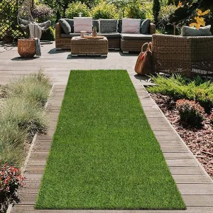 HEBE Artificial Turf Rug,2'x6', Grass Mat with Drainage Hole, Reusable Grass Turf Mat Pee Pad for Dog Potty Training Indoor Outdoor Use