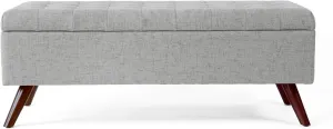 HomePop Modern Storage Bench, Gray Large