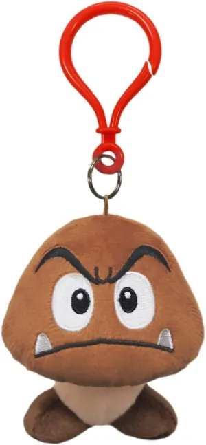 Little Buddy 1855 Super Mario Series - Goomba 4" Plush Dangler