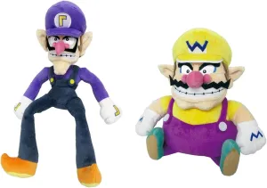 Little Buddy Set of 2 Super Mario All Star 1422 Waluigi & 1421 Wario Stuffed Plush Dolls