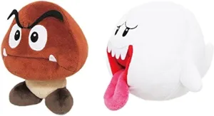 Little Buddy Set of 2 Super Mario All Star 1427 Goomba & 1428 Ghost Boo Stuffed Plush Dolls