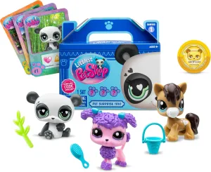 Littlest Pet Shop, Pet Surprise Three Pack - Gen 7, Pets #1 - #18, Authentic LPS Bobble Head Figure, Collectible Imagination Toy Animal, Kidults, Girls, Boys, Kids, Tweens Ages 4 