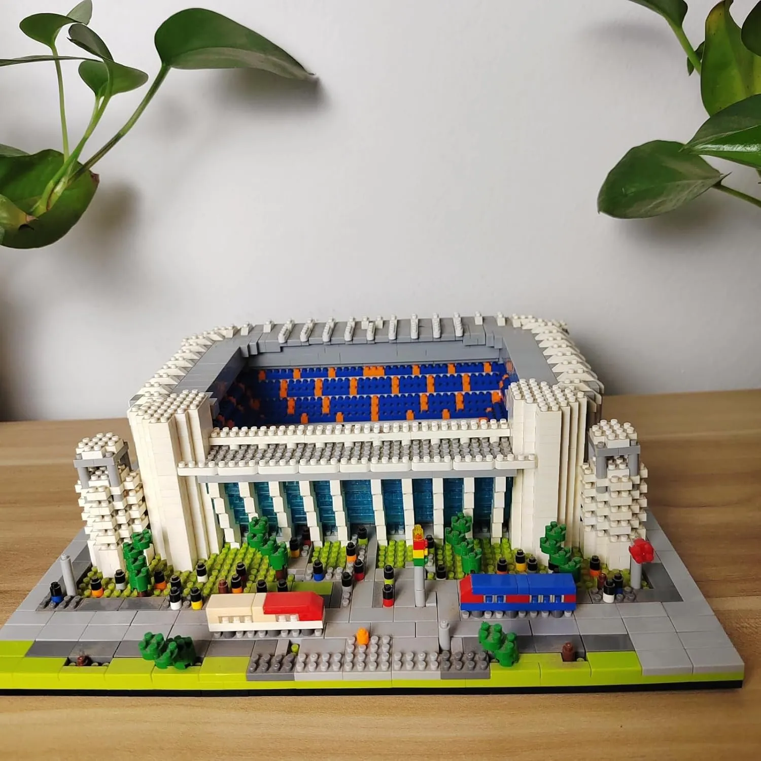 Madrid Style Soccer Stadium Model Micro Mini Diamond Block Kit for Adult Assemble Football Field Brick Set Puzzle Toy