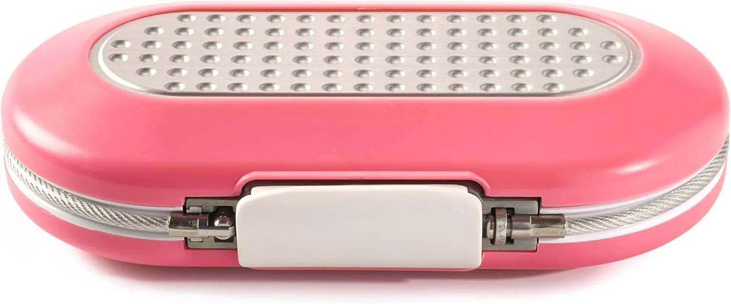 Master Lock Pink Portable Small Lock Box, Set Your Own Lock Combination Portable Safe, Personal Travel Safe for Phone, Passport, Money, ‎5900DPNK