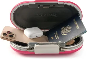 Master Lock Pink Portable Small Lock Box, Set Your Own Lock Combination Portable Safe, Personal Travel Safe for Phone, Passport, Money, ‎5900DPNK