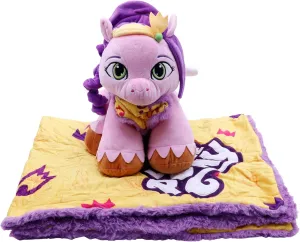 My Little Pony Pip Blankie Bestie, 2-in-1 Stuffed Animal & Blanket, Soft Sensory Plush Toy Gift for Girls, Boys, Babies, Toddlers, & Kids - Stuffed Animal with a Blanket