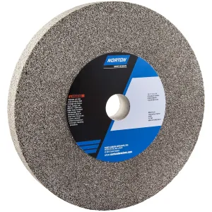Norton Grinding Wheel, Gemini Bench and Pedestal Aluminum Oxide Bench Grinder Wheel, Medium Grit 10" Inch Wheel, Pack of 1