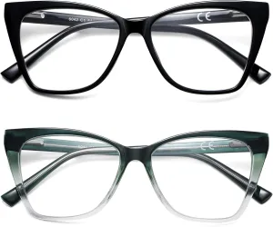 Oversized Reading Glasses Women Cat Eye Photochromic Computer Reader Stylish Ladies Designer Fashion Big Unbreakable Eyewear