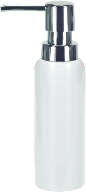 Pur Shiny Contemporary Stoneware Soap Dispenser (7.09''t X 1.97''w, White)