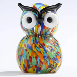 Qianwei Crystals Owl Decor Gifts for Women - Glass Owl Figurines Stuff Gifts for Owl Lovers Owl Decor Statue Paperweight Birthday for Best Friend Keepsake&Paperweight