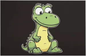Quiet Cartoon Crocodile Front Door Mat Non Slip Absorbent Welcome DoorMat Soft Entryway Rug for Bedroom Bathroom Kitchen Home Decor