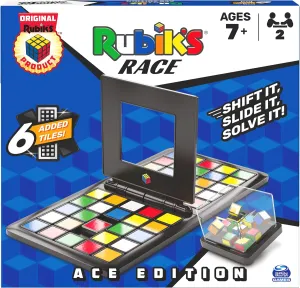 Rubik’s Race, Ace Edition Classic Fast-Paced Puzzle Strategy Sequence Two Player Board Game, for Kids & Adults Ages 8 and up Amazon Exclusive