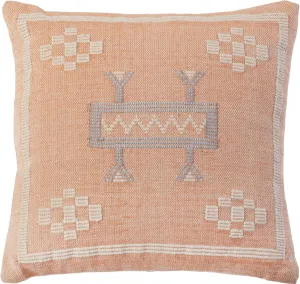 SAFAVIEH Home Collection Lorenz Boho 18-inch Orange Decorative Accent Pillow PLS9703A-1818, 1'6" x 1'6" Square