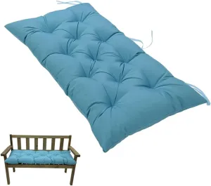 SeaHome Indoor/Outdoor Bench Cushion,Waterproof Swing Seat Cushion,Outdoor Chair Cuhion,for Lounger Garden Furniture Patio Loveseat Bench (47.2" x 19.7", Blue)
