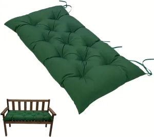 SeaHome Indoor/Outdoor Bench Cushion,Waterproof Swing Seat Cushion,Outdoor Chair Cuhion,for Lounger Garden Furniture Patio Loveseat Bench (47.2" x 19.7", Green)