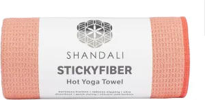 Shandali Hot Yoga Towel - Mat-Sized, Microfiber, Super Absorbent, Anti-Slip, Injury Free, 24" x 72" - Best Bikram Yoga Towel - Exercise, Fitness, Pilates Gear