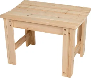 Shine Company Outdoor Wood Backless Patio Garden Bench, 2 Ft, Natural