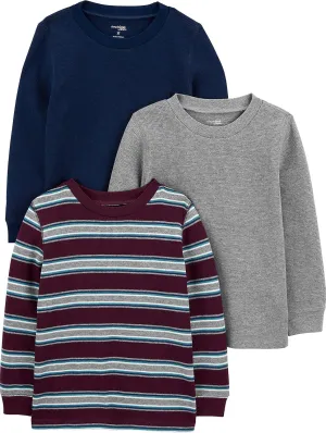 Simple Joys by Carter's Boys' 3-Pack Thermal Long Sleeve Shirts