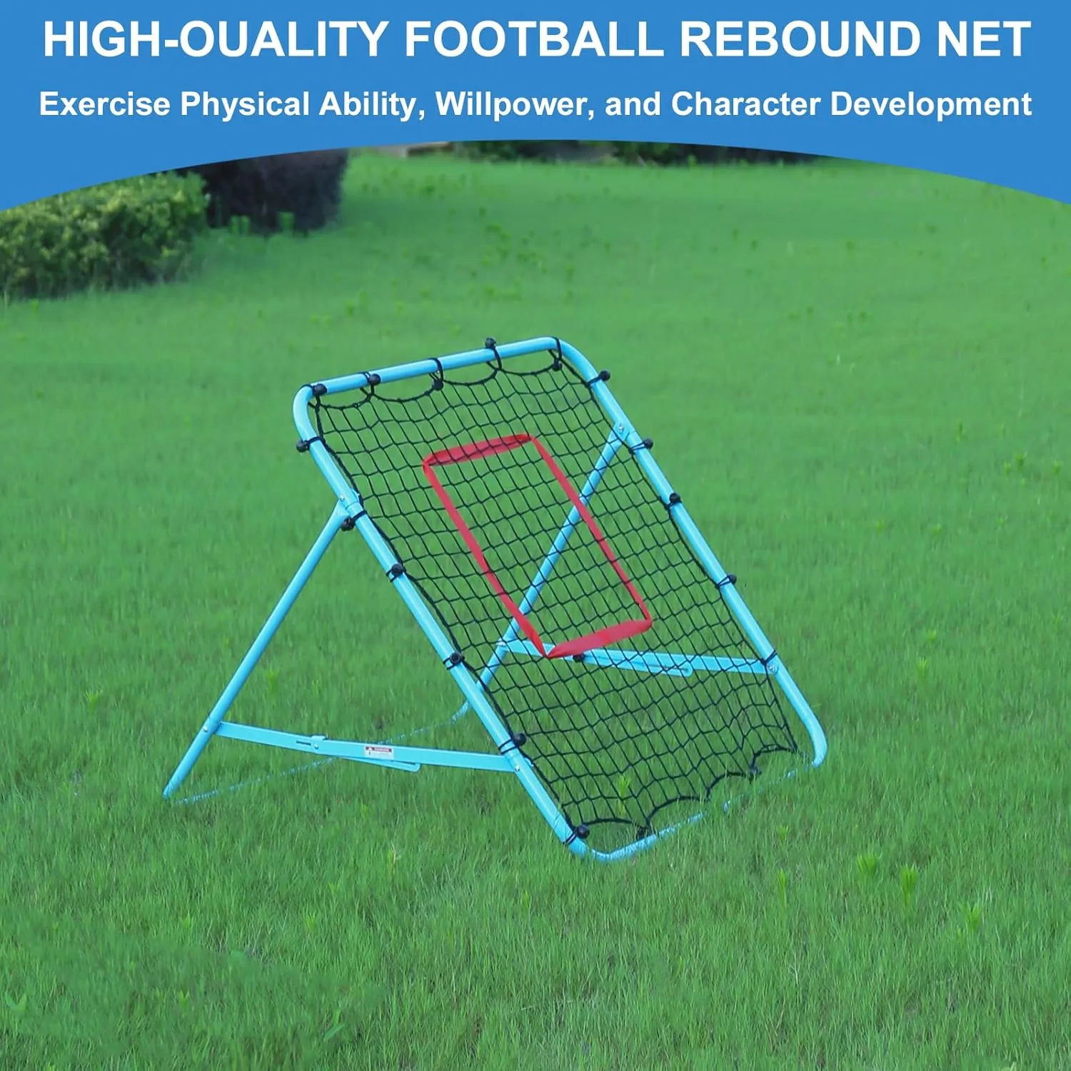 Soccer Rebounder 3.3x3.3FT/4.93×4.93FT Portable Soccer Net Thickened Tube Adjustable Angle for Lacrosse Softball Baseball Football Training, Easy Setup, Aids & Equipment for Kids Teens