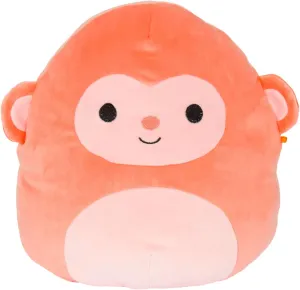 Squishmallow Official Kellytoy Plush Wildlife Zoo Squad Squishy Soft Plush Toy Animals (Orange, Elton Monkey, 8 Inch)