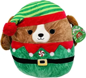 Squishmallows 8" Holiday - Official Kellytoy Plush - Cute and Soft Christmas Stuffed Animal Toy - Great Gift for Kids (Darcy The Elf (King Charles Spaniel))