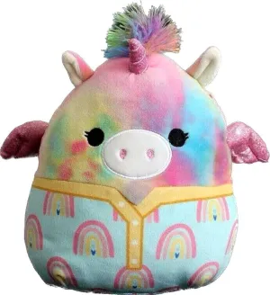 Squishmallows Official Kellytoy Collectible Pajama Squad Squishy Soft Animals (Jaime The Pegasus, 8 Inch)