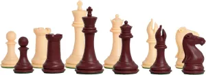 The House of Staunton - The Collector Plastic Chess Set - Pieces Only - 4.0" King - Red & Natural