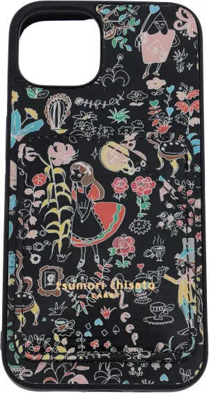 Tsumori Chisato Smartphone Case iPhone Case Alice in Wonderland, Black, F