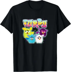 Vintage Neon Rainbow Graffiti Style Group Poster T-Shirt