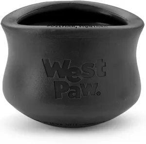 WEST PAW Zogoflex Toppl Interactive Treat Dispensing Dog Puzzle Play Toy, 100% Guaranteed Tough, It Floats!, Made in USA, Small, Black