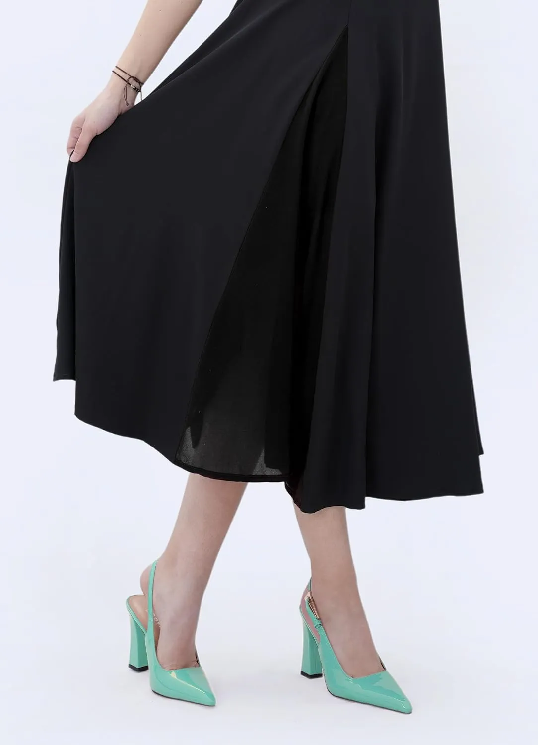 Women's Block high Heels Slingback, Pointed Closed Toe Ankle Strap Fashioned Patent Leather Pumps Shoes.
